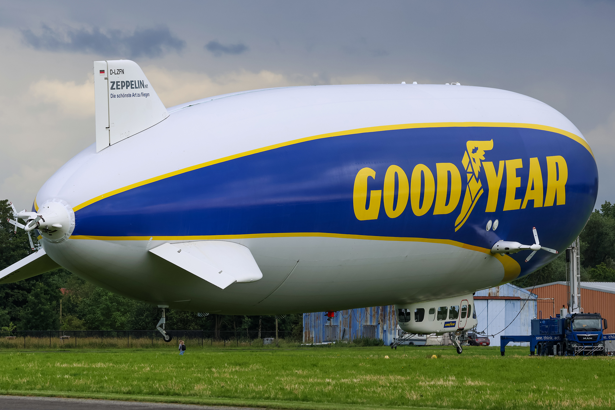 Goodyear Blimp makes a two-day stopover at Grimbergen Airfield